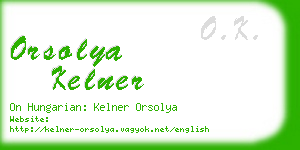 orsolya kelner business card